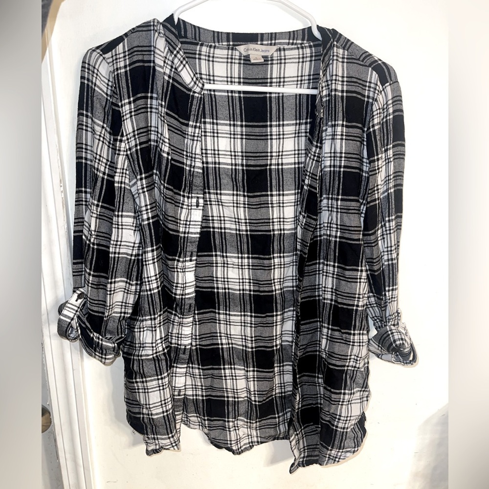 Calvin Klein plaid button up